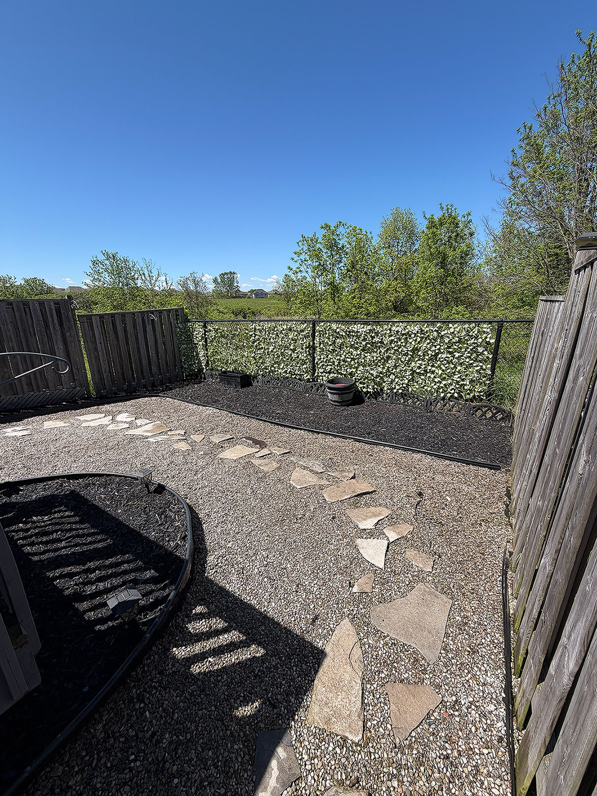 Backyard landscaping after