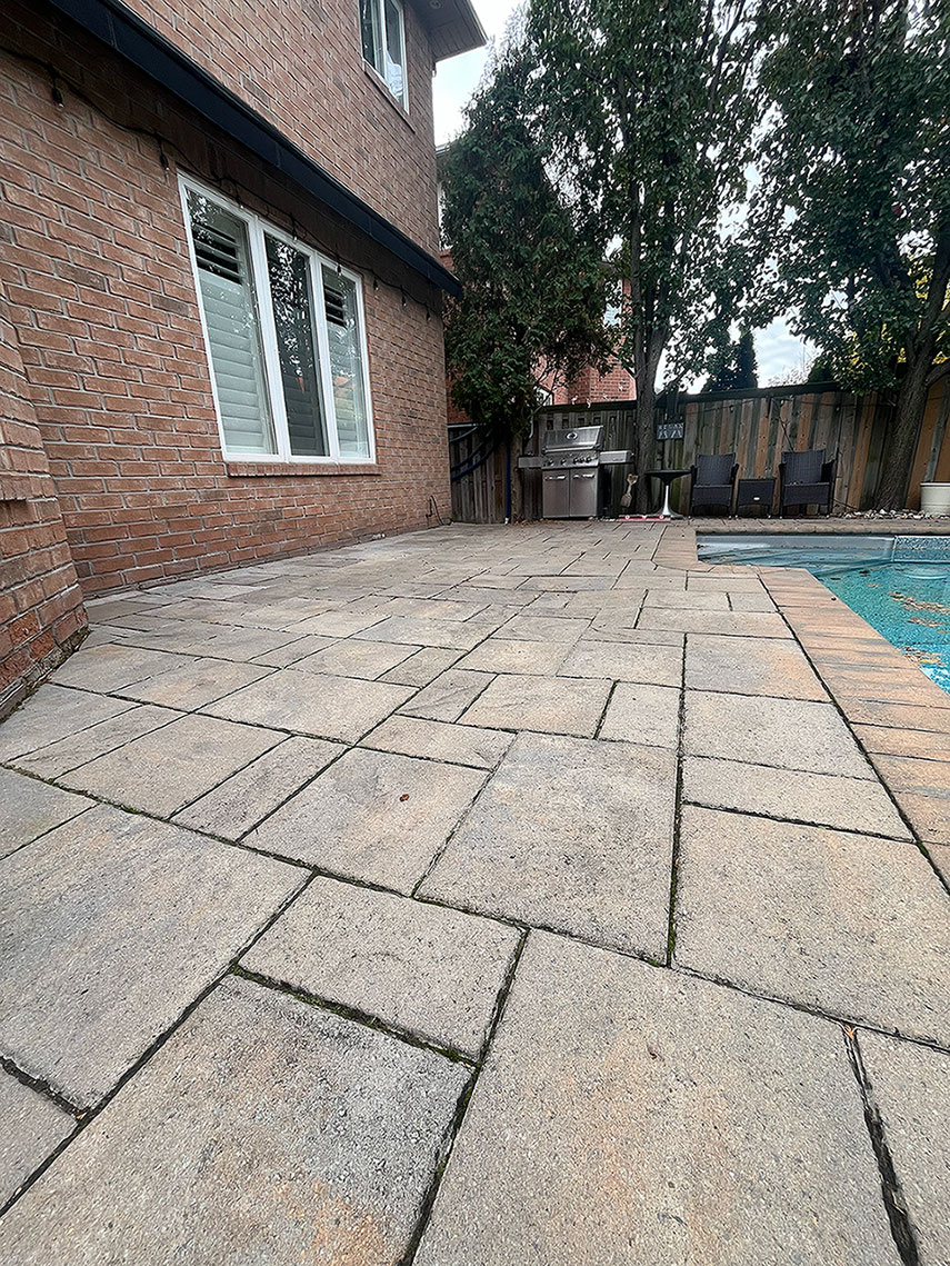 Poolside patio before