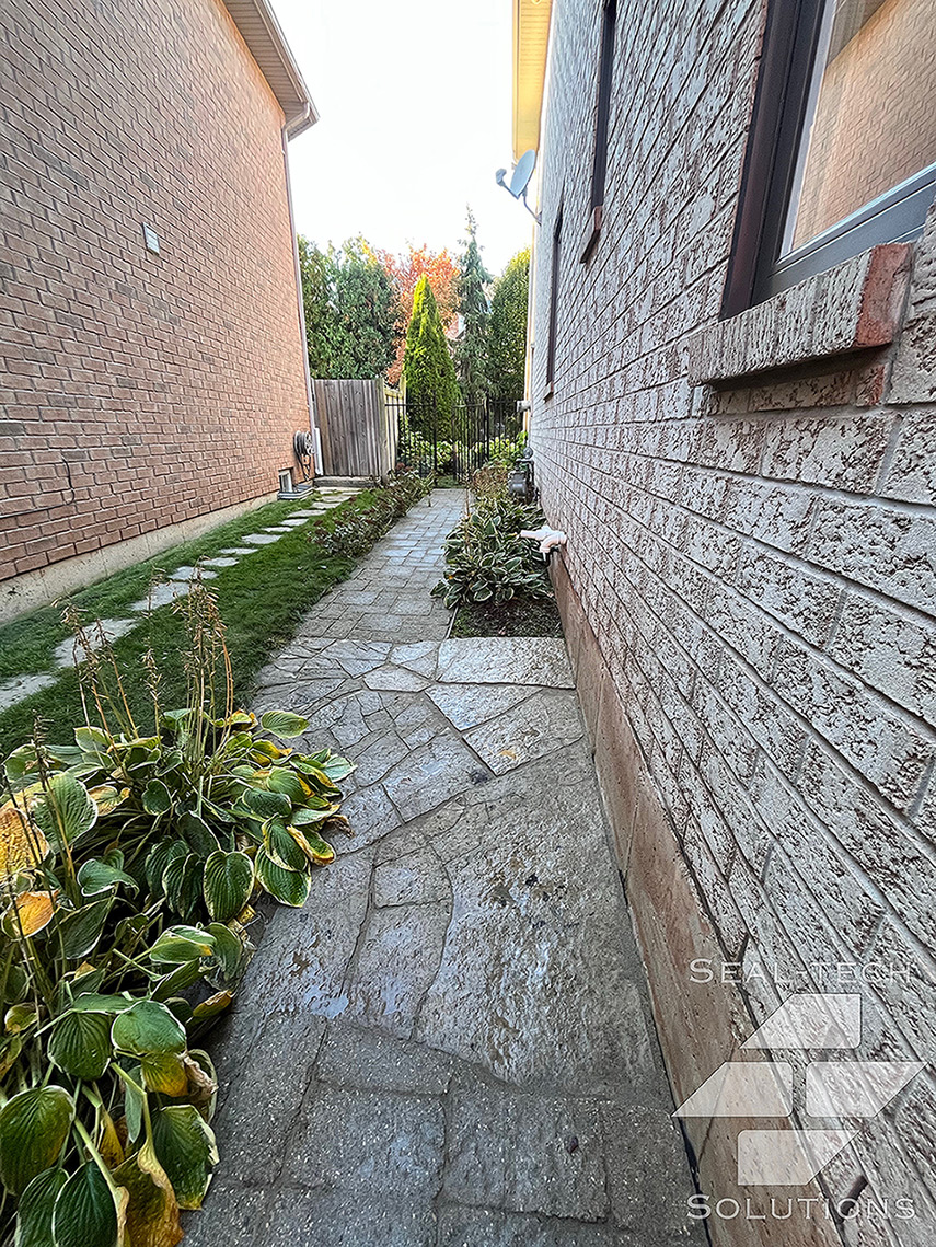 Flagstone walkway after