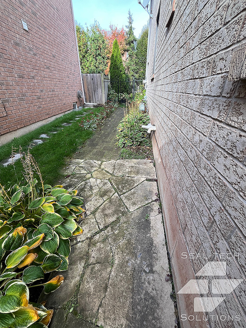 Flagstone walkway before