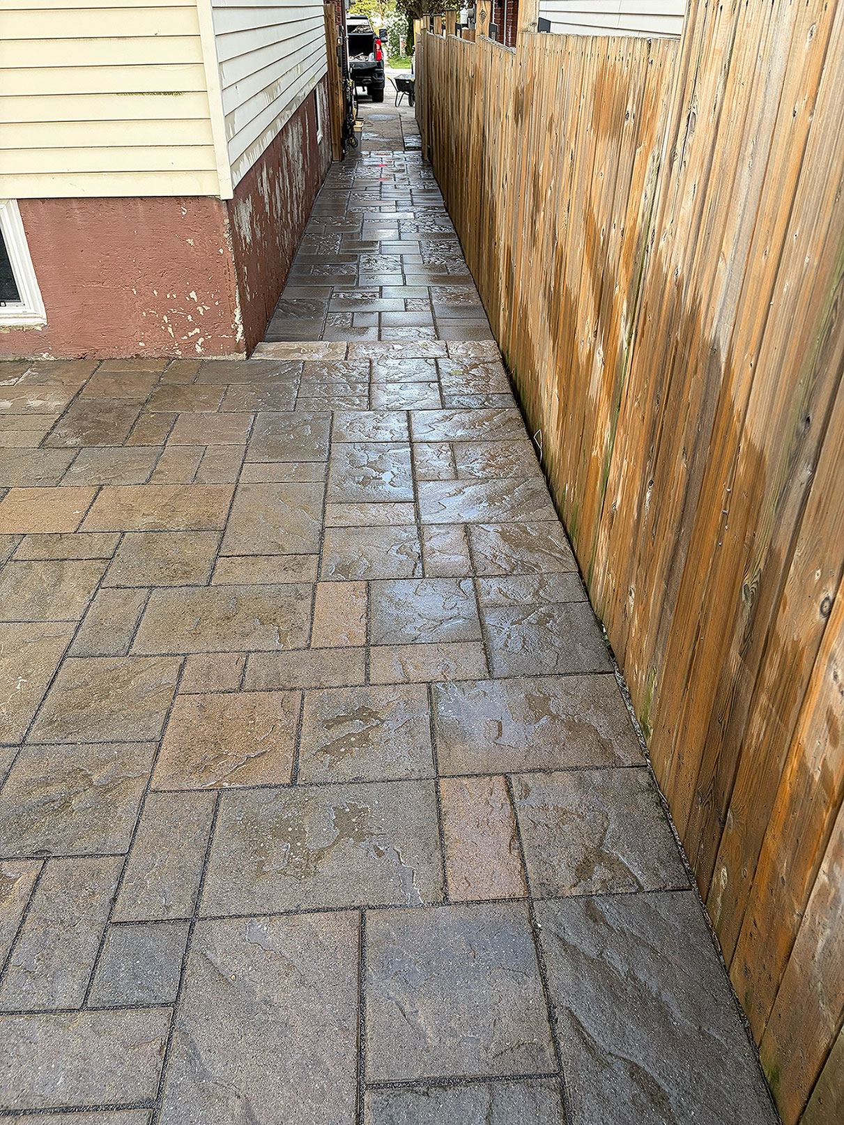 Side walkway after